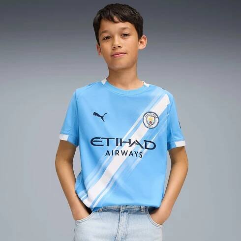 Manchester City 25/26 Home Jersey Youth, Team Light Blue-PUMA White, large