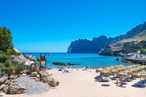 Cala Barques, Cala San Vicente, Pollensa, is one of the best beaches in Mallorca