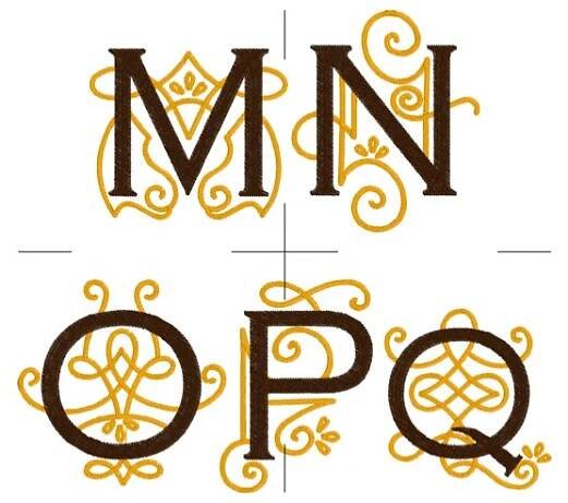 Výšivka monogramu
