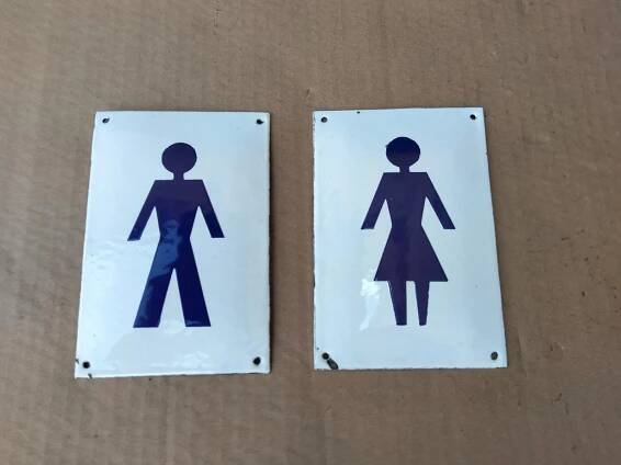 Cedule smalt wc - Starožitnosti