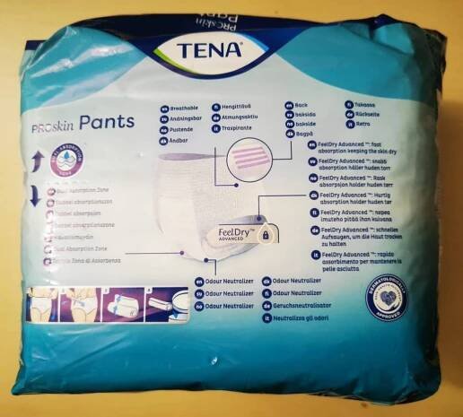 Daruji za odvoz plenkové kalhotky tena proskin pants 10 ks - velikost s