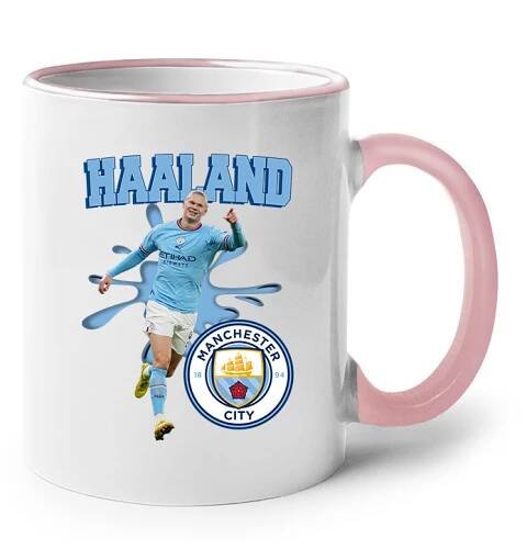 Keramický hrnek s potiskem Erling Braut Haaland - Manchester city - keramický hrnek pro milovníky fotbalu