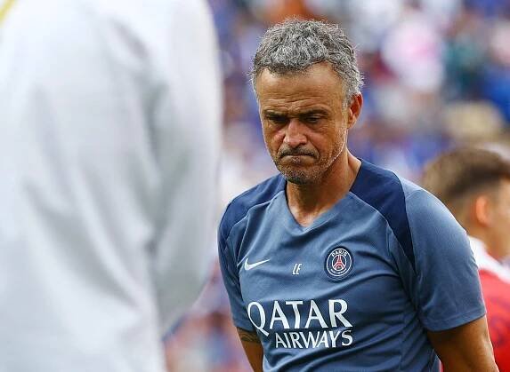 Paris Saint-Germain's coach, Luis Enrique, after the team's FIFA Club World Cup final match against Chelsea, in New Jersey, on July 13, 2025.