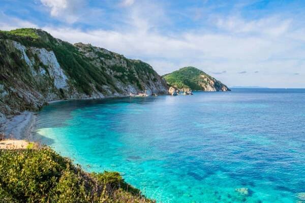 pláž sansone na elbě (toskánské souostroví, itálie) - elba - stock snímky, obrázky a fotky