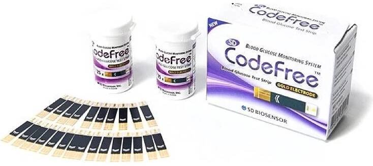 Proužky diagnostické SD CODEFREE 2x25ks