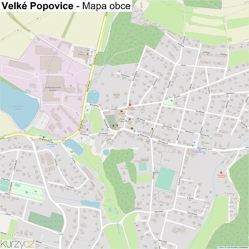 Velké Popovice - mapy | Kurzy.cz
