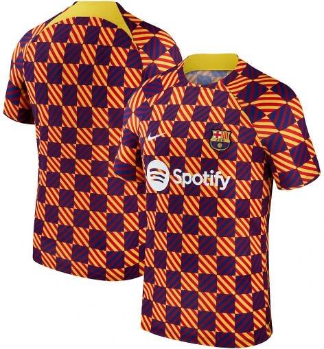 Barcelona Nike 2023/24 Pre-Match Performance Top - Yellow