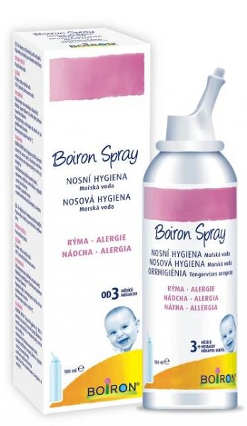 Boiron Spray krabicka a lahvicka bez pozadi