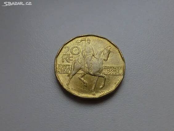 20 Kč 1996 - VZÁCNÁ MINCE - koroze na aversu
