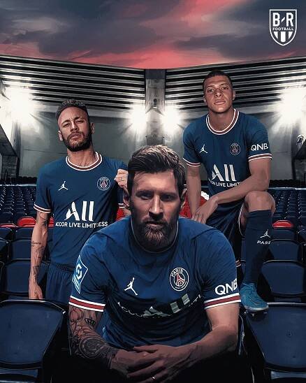 Messi Neymar Mbappé PSG Wallpaper