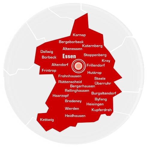Sendegebiet von Radio Essen