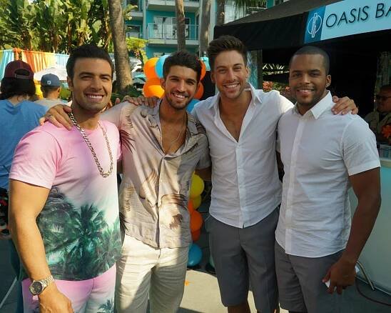 Jencarlos Canela, Bryan Craig, Lincoln Younes, Chris Warren Jr. - Grand Hotel - Where the Sun Don't Shine - Z natáčení
