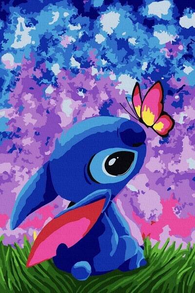 OBRAZ MALOVÁNÍ PODLE ČÍSEL Na rámu pro děti 20x30 cm Stitch EAN (GTIN) 5903772709537