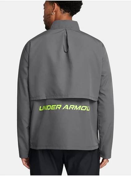  Pánská bunda UNDER ARMOUR UA LAUNCH JACKET 1376797-025 ŠEDÁ 