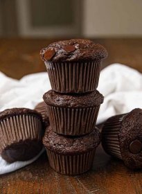 Chocolate Banana Muffins are are delicious, rich and tender breakfast muffin your whole family will love full of chocolate chips! #muffins #chocolate #bananabread #bananamuffins #brunch #dinnerthendessert