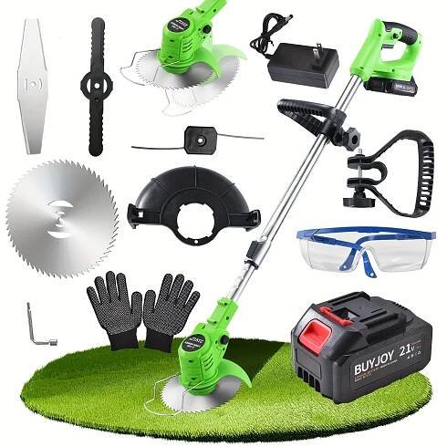 Cordless Electric Lawn Mower Portable Wireless * Remover with Large Capacity Battery And 4 Different Blades Suitable for * Lawns Multi Functi