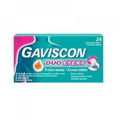 GAVISCON Duo Efekt 24 žvýkacích tablet