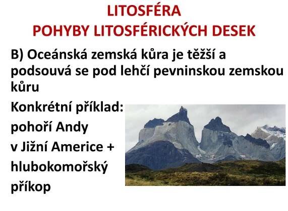 PPT - LITOSFÉRA POHYBY LITOSFÉRICKÝCH DESEK PowerPoint Presentation - ID:1982797