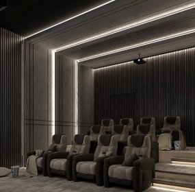 interior design  Cinema design Fine Arts  Villa spaces lights screens