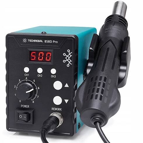 SVAŘOVAČ PLASTŮ 700W Pájecí stanice HOT AIR Techrebal 858D Pro za 985.00CZK - Allegro