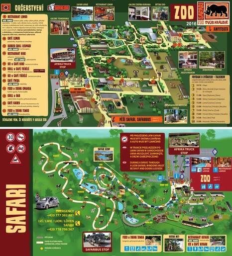 Map of Safari Park Dvůr Králové nad Labem - 2016