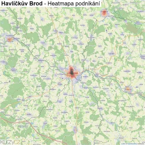 Havlíčkův Brod - mapy | Kurzy.cz