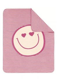 s.Oliver dětská deka jacquard smajlík růžová