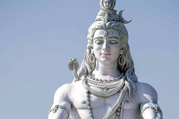 Statue of Hindu deity Shiva in Rishikesh, India