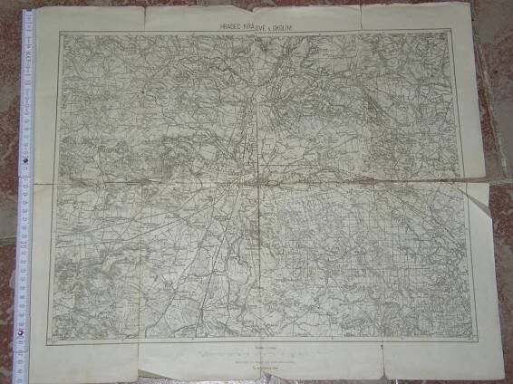 stará mapa - Hradec Králové a okolí