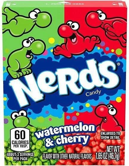 Nerds Meloun a Třešeň 47 g ⇒ 37 Kč - Nerds