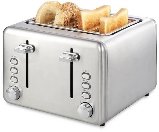 topinkovač funkce toastování stříbrná