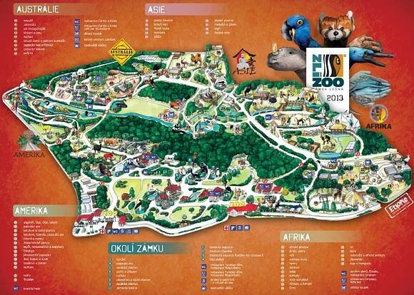 Map of Zoo Zlín - 2013