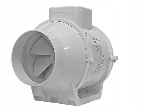 Axiální potrubní ventilátor 218m3/h TBS125 2-rychlostní kuličková ložiska 125 mm