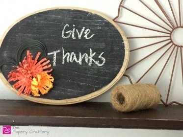 Chalkboard Decor with Quilling Paper Art - The Papery Craftery