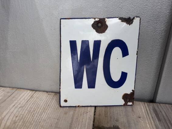 WC - smalt cedule - Starožitnosti