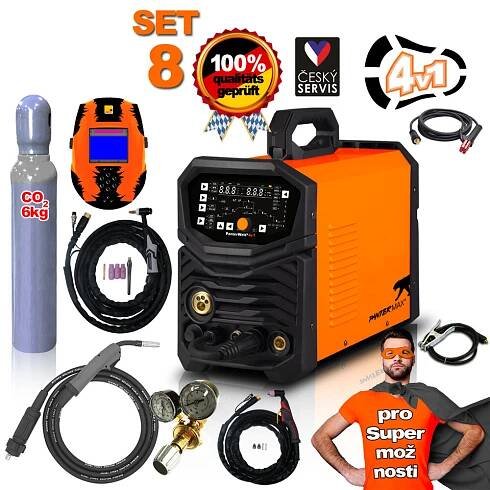 PANTERMAX® PanterWeld®4v1 200 MULTIFUNKČNÍ invertorová svářečka MIG/TIG/MMA/PLAZMA SET8