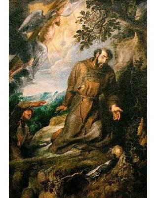 Reprodukce - VRU60 Peter Paul Rubens - Svatý František z Assisi přijímající stigmata