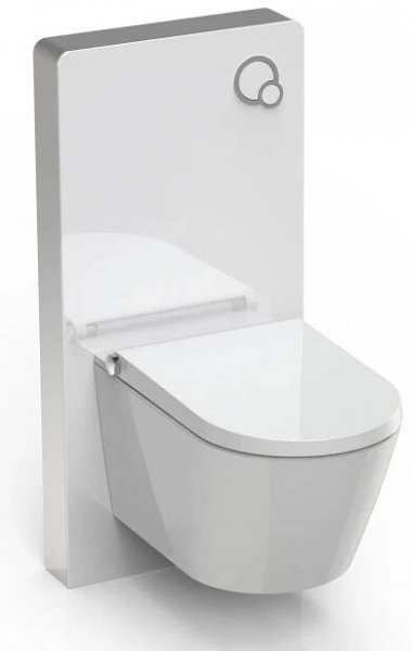 WC Set 6: Sprchovací toaleta Basic 1102Kompletní systém a sanitární modul 805 Bílá