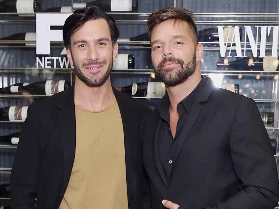 Jwan Yosef (L) and Ricky Martin attend FX Networks celebration of their Emmy nominees on September 16, 2018 in Century City, California