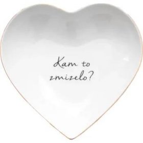 Talíř Bella Rose Porcelánový talířek ve tvaru srdce Kam to zmizelo? 16 cm