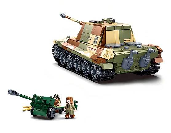 Stavebnice TĚŽKÝ TANK PANZER VI TIGER II 2v1