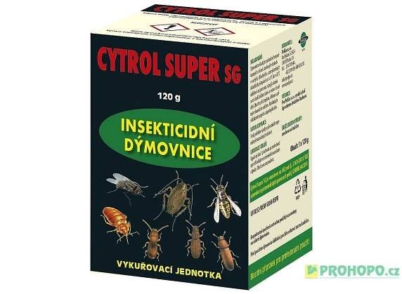 Cytrol Super SG 120g - insekticidní dýmovnice pro hubení obtížného hmyzu a skladištních škůdců - hospodářské potřeby PROHOPO.cz