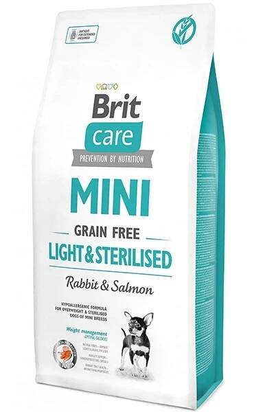 Brit Care Mini GF Light & Sterilised Rabbit & Salmon 7 kg