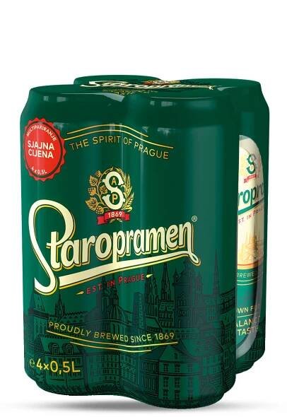 Pivo Staropramen svijetlo pivo 4-PACK 4x0.5l - Roto webshop