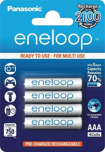Panasonic Eneloop AAA 750mAh NiMH 4 ks od 104 Kč
