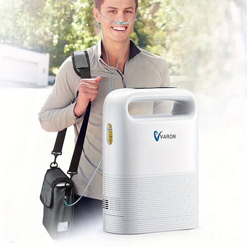 Portable Oxygen Generator-Adjustable Oxygen Concentrator Machine With Small Bag/Accessories For Home/Travel Use