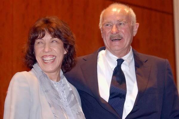 ATLANTA - JUNE 9: Lily Tomlin (L) and Dabney Coleman watch the festivities during the retro premiere of the movie "9 to 5" for the 8th Annual Georgia Campaign for Adolescent Pregnancy Prevention gala June 9, 2003 in Atlanta, Georgia. 