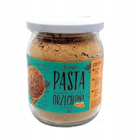 KruKam Ořechová pasta v prášku 250 g 100% arašídové máslo v prášku
