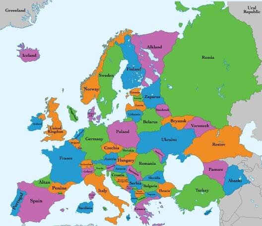 What if Europe was larger? | Map of Europe | Continental TL : r ...