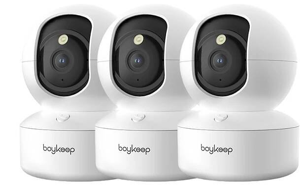 3pcs 2K Pet Camera Indoor Security Camera 5G/2.4GHz WiFi Cameras for Baby Dog Camera with Phone App, 360° Pan & Tilt, 2-Way Audio, Night Vision, SD Card & Cloud Storage